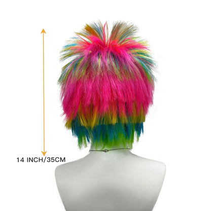 Trick colorful dress up wig explosion head hedgehog-inspired style head modeling wigs for costume party Halloween cosplay gifts Good Vibrations