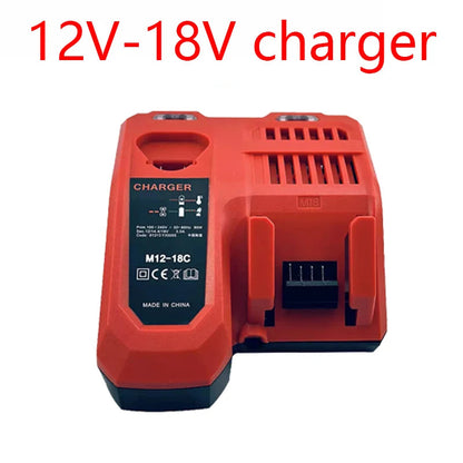 Milwaukee M12 Battery 12.0Ah 12V Rechargeable Battery For Milwaukee M12 Tool 48-11-2402 48-11-2411 48-11-2401MIL-12A-LI Good Vibrations