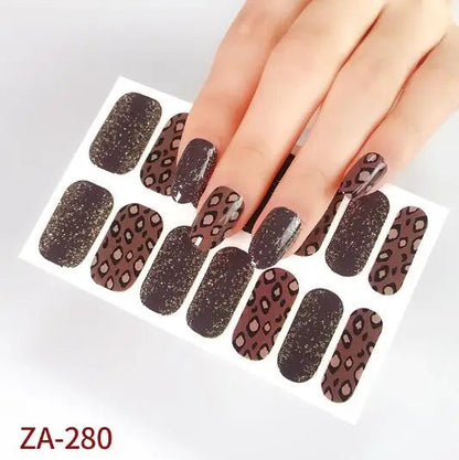 Nail Stickers DIY Decals For Nail Art Wraps Women Beauty Full Cover Nail Manicures Decorations Uñas Postizas Press On Nails Good Vibrations