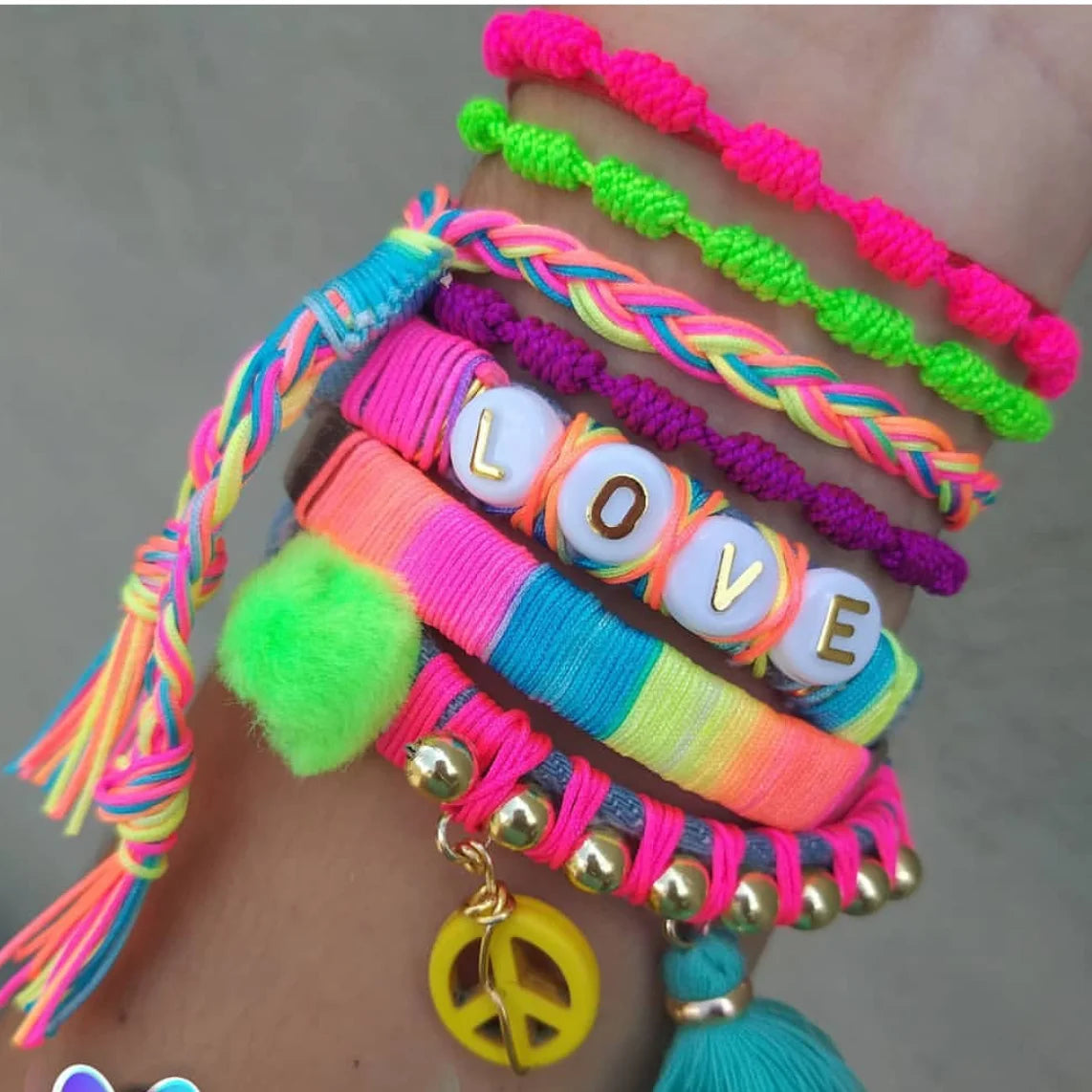Bracelets Women Evil Eye Bracelet Summer Boho Tassel Chic Beads Pulseras Mujer Bohemian Jewelry Handmade Gift Good Vibrations
