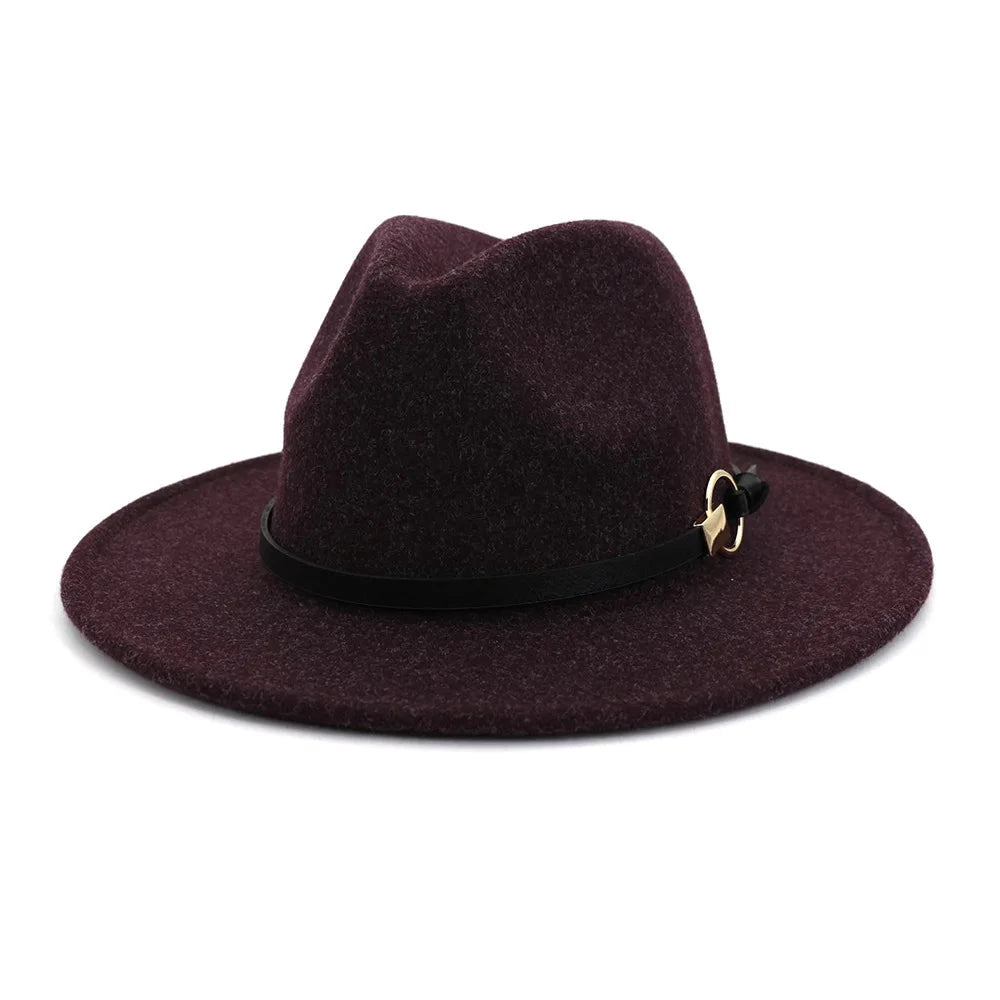 fedora hats for men and women couples jazz hats autumn and winter multicolor fashion wild warm flat brimmed hat Good Vibrations
