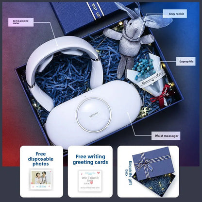 Men's birthday gift for boys, boyfriend, husband, dad, high-end gift box, waist massager, eye sunglasses. Good Vibrations