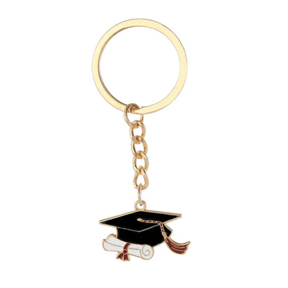 20 Graduation Gifts: Graduation Cap-shaped "Happy Graduation" Keychains. Metal material, suitable for graduation/school return g Good Vibrations
