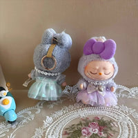 17cm Mini Plush Doll'S Clothes Outfit Accessories For Korea Kpop Exo Labubu Idol V2 Bow princess dress Clothing Gift Good Vibrations
