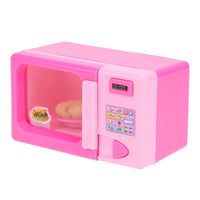 Simulation Microwave Oven Toys with Light Play House Microwave Oven Model Microwave Oven Playset for Kitchen Toy Appliances Good Vibrations