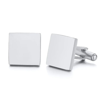 Personalized Engrave Initial Cufflinks for Wedding Birthday Groomsmen Gift Stainless Steel Cufflinks Statement Jewelry Good Vibrations