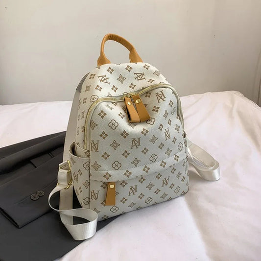2025 Designer Backpack Women, Lightweight Large Capacity Travel Rucksack, Chic Minimalist School Bag for Casual Street Style Good Vibrations