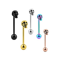 1pc 316L Stainless Steel Tongue Ring for Women Men Simple Round Circle Piercing Tongue Studs White Gold Color Body Jewelry Gift Good Vibrations Adult Super Store