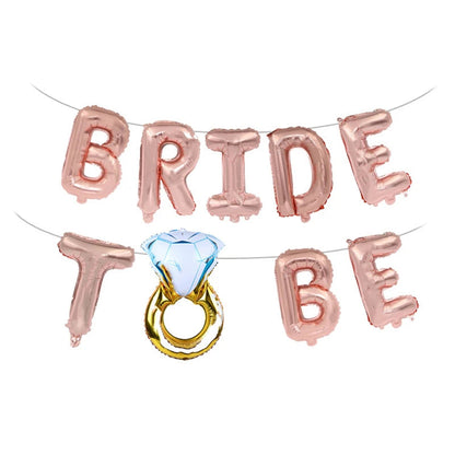 Bride To Be Balloons Rose Gold Letters Foil Balloon Team Wedding Decorations Bachelorette Party Supplies Good Vibrations