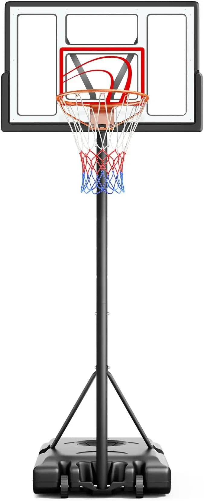 Adjustable Basketball Hoop Outdoor 10FT, Basketball Portable Hoops & Goals, 44 Inch Backboard, for Kids, Youth Good Vibrations