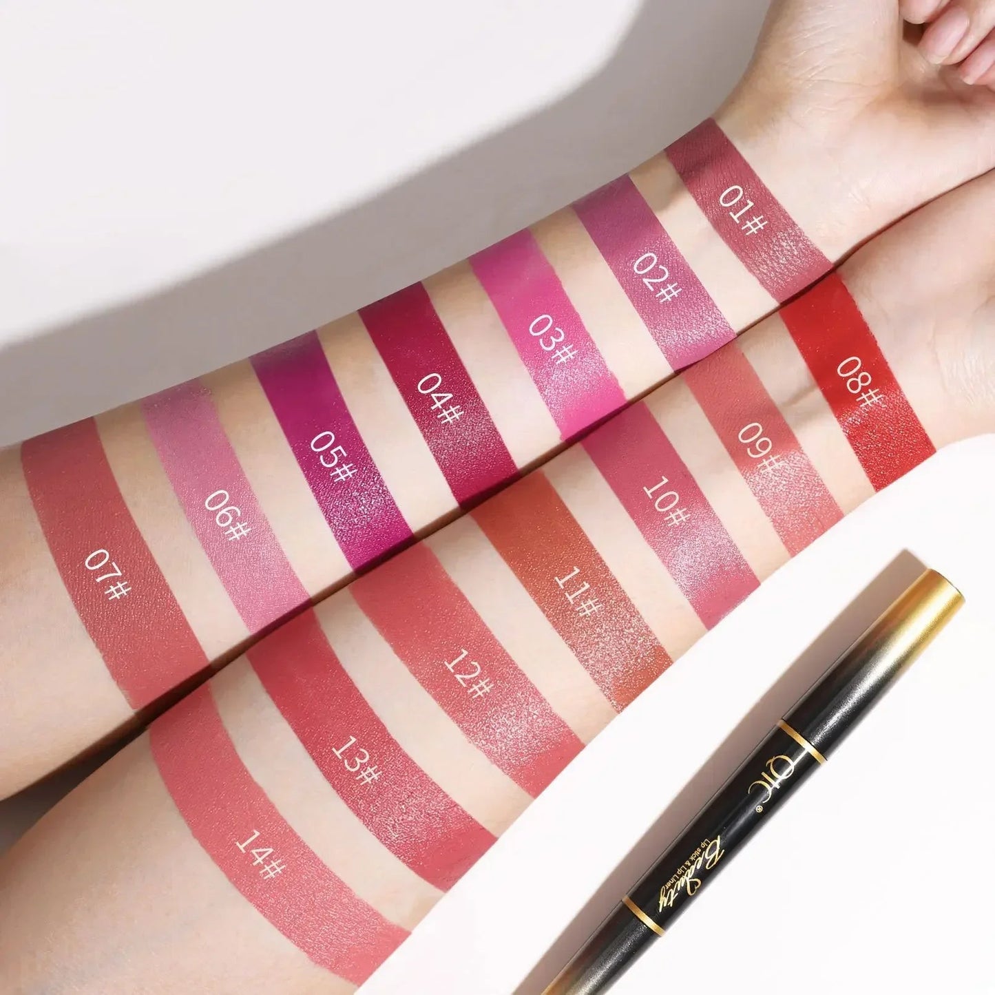 2 In 1 Matte Lipstick lip liner Long lasting waterproof Makeup for women Korean Cosmetics Beauty Make up female Good Vibrations