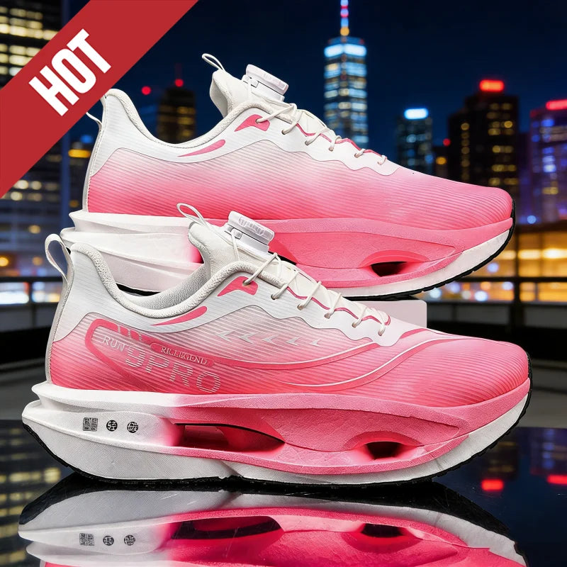 Running Shoes Carbon Board Speciality Marathon Men Sports Breathable Lightweight Women's Comfortable Athletic Nonskid Sneakers Good Vibrations