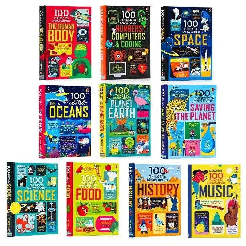 11 Books/Set 100 Things to Know About Hardcover Children Book in English Good Vibrations