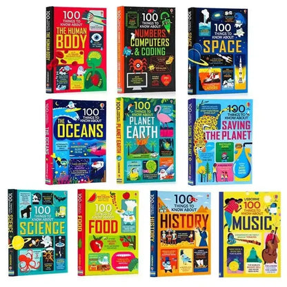 11 Books/Set 100 Things to Know About Hardcover Children Book in English Good Vibrations