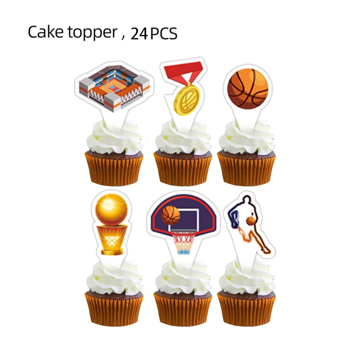 Basketball Happy Birthday Cake Topper Basketball Cupcake Toppers Basketball Theme Boys Birthday Party Cake Decorations Supplies Good Vibrations