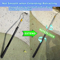 RV Awning Telescopic Pole Metal Pole Retractable RV Awning Opener Multifunctional Pull Rod With Rubber Handle Portable RV Good Vibrations
