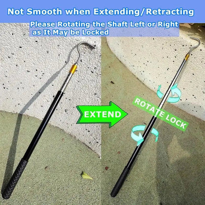 RV Awning Telescopic Pole Metal Pole Retractable RV Awning Opener Multifunctional Pull Rod With Rubber Handle Portable RV Good Vibrations