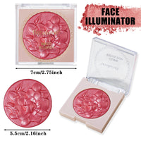 Pearlescent Shimmer Blush Powder, Single-color Blush, Fine Powder, Improves Skin Tone, Blush Without Flying Powder Good Vibrations