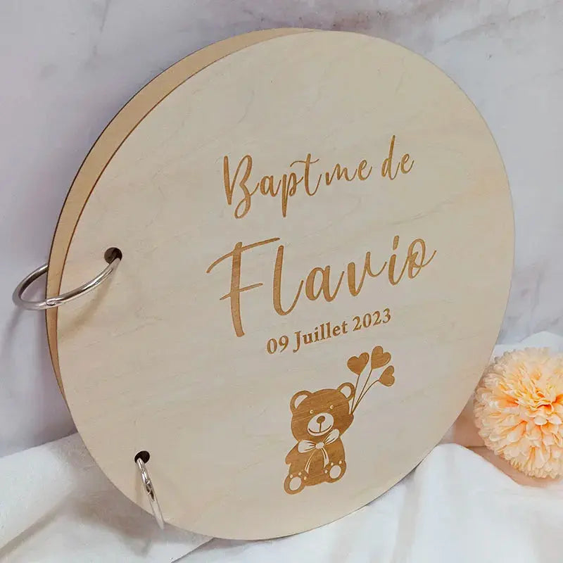 Guestbook for Baby Custom Wooden Guest Book Sign Baby Shower Decorations Birthday Party Supplies Wedding Ideas DIY Adult Kids Good Vibrations