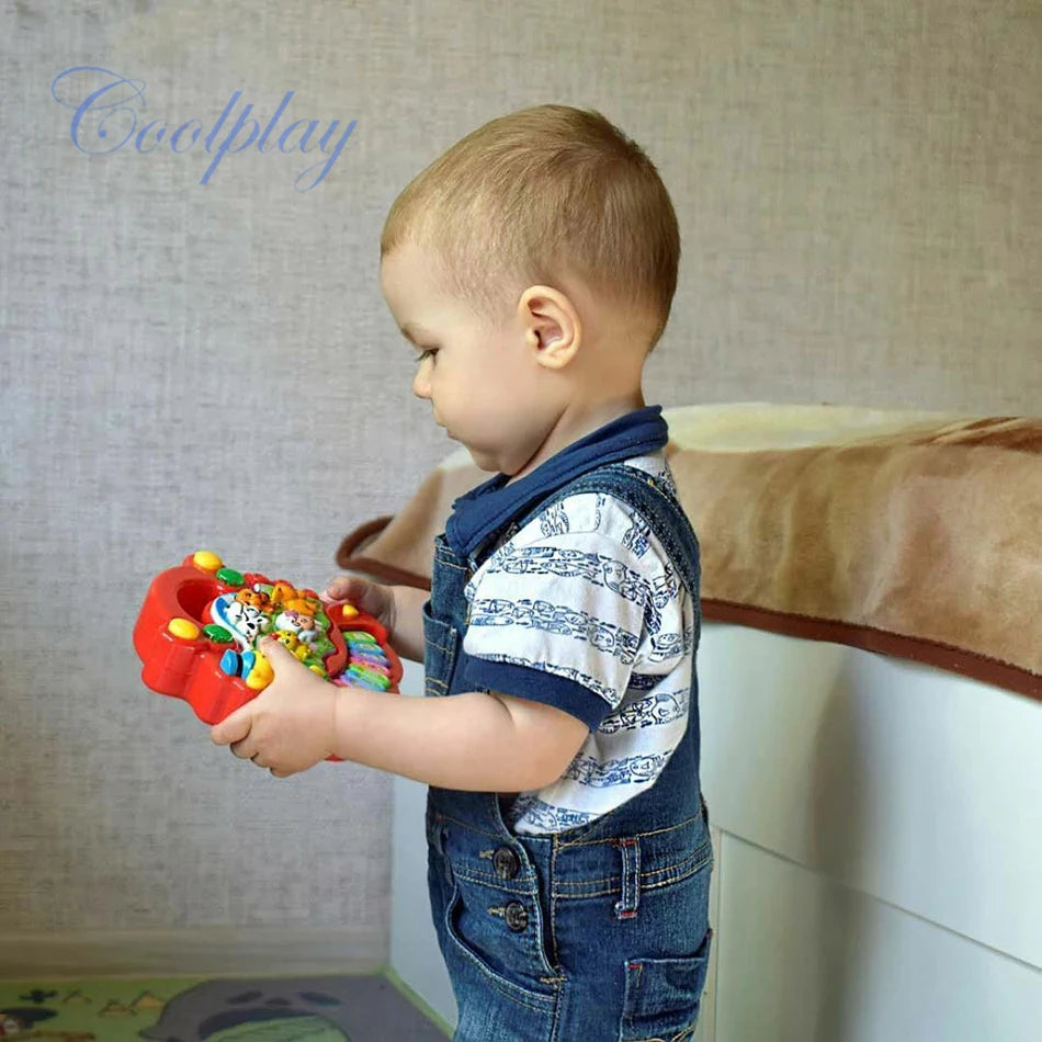 Baby Musical Toy with Animal Sound Kids Piano Keyboard Electric Flashing Music Instrument Early Educational Toys for Children Good Vibrations