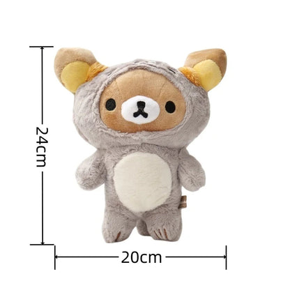 Anime Rilakkuma Cartoon Plush Doll Soft bear Toys Kawaii Room Decor Teddy Bear Plushies Cute Couple Bear Xmas Gifts For Girls Good Vibrations