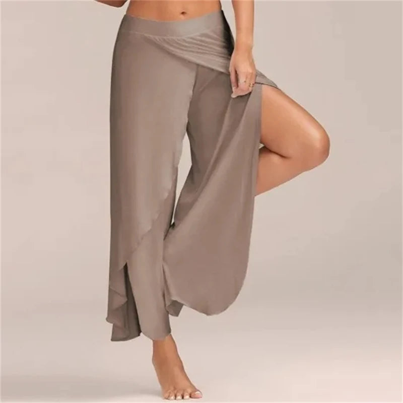 Women's Pants Sexy Crossover Sexy Wide-legged Yoga Pants Good Vibrations