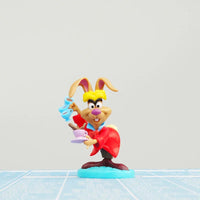 6-10cm 6pcs/Lot Alice in Wonderland Cheshire Cat White Rabbit Cake Car Desk Decoration Figure Toys Good Vibrations