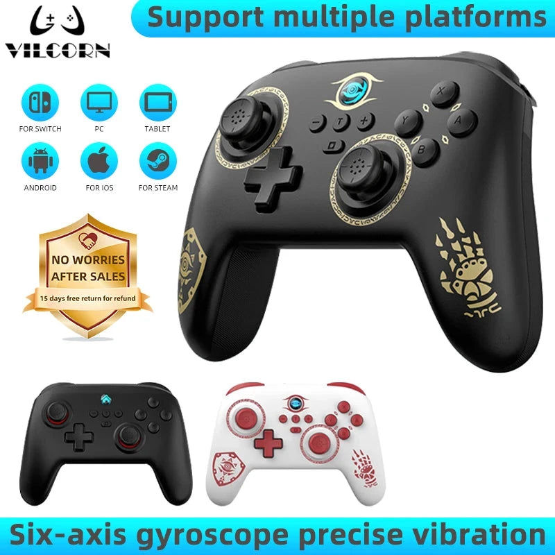Switch Pro Gamepad Wireless Gaming Controller for Nintend Switch OLED/Lite Joystick For Steam Yuzu Controle PC Good Vibrations