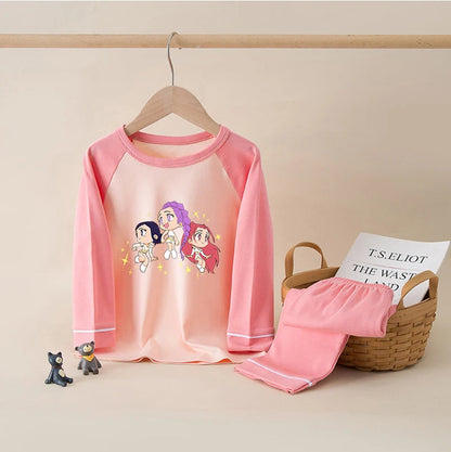 K-Pop Hunters Zoey Mira Rumi Children's Clothing Sets Boys Cartoon Sleepwear Clothes Kids Pajamas Set Baby Girls Cotton Pyjama Good Vibrations