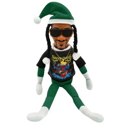 New Snoop Dogg Snoop on a Stoop Christmas Elf Doll 12” Plush Toys Shelf Decor Includes Elf Toy Tshirt Sunglasses and Necklace Good Vibrations