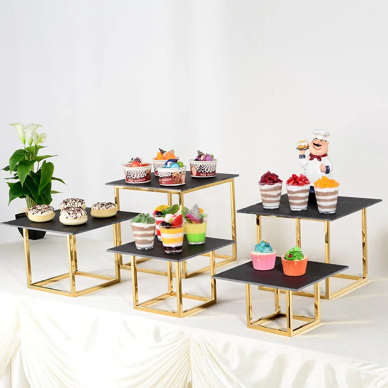 Wedding Buffet Cake Sweet Food Bread Cake Flower Dessert Holder Dessert Table Cake Stand Buffet Banquet Tea Break Metal Holder Good Vibrations