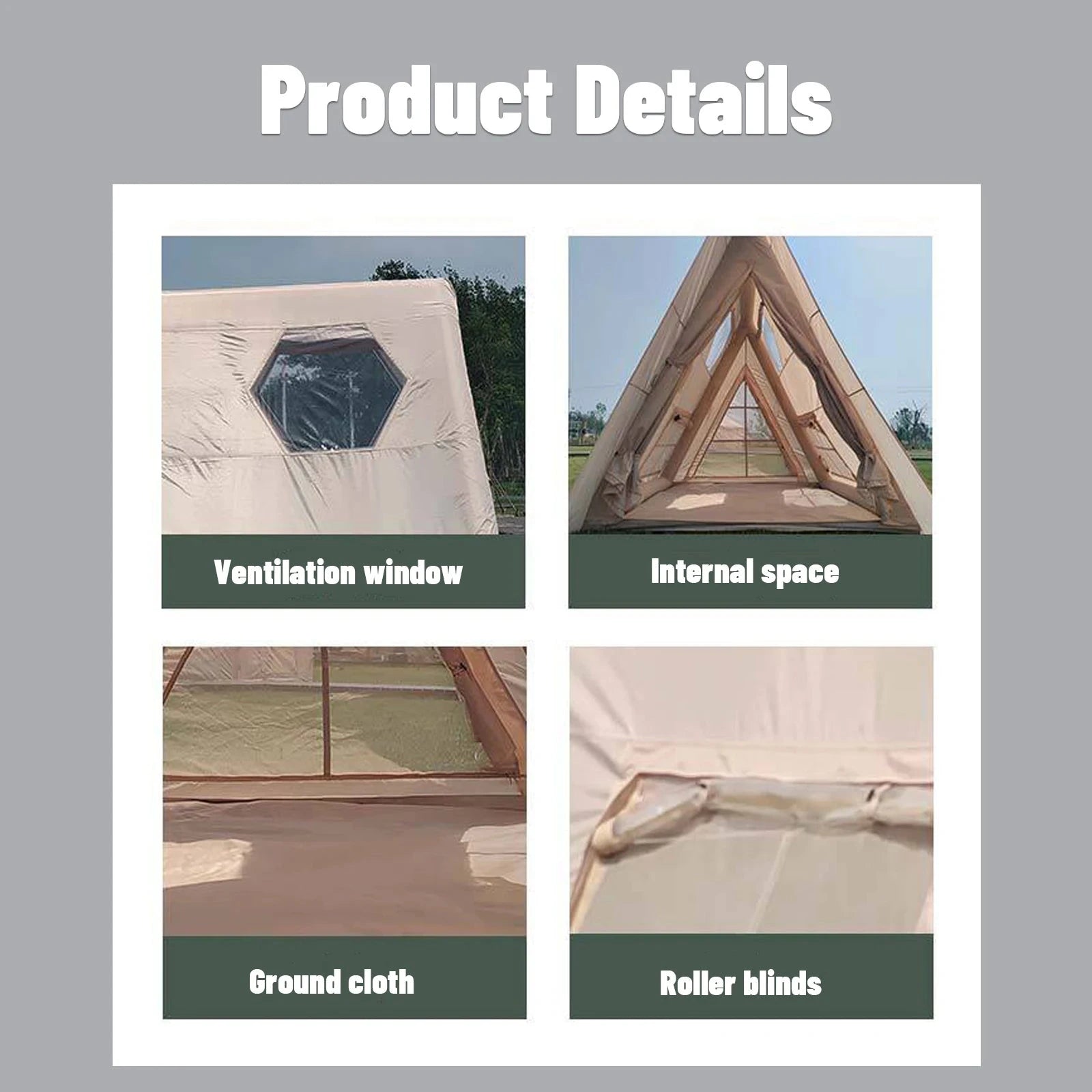 Triangle Inflatable Tent Easy Setup 4 Season 2 Persons Waterproof Windproof Outdoor Tent portable house hiking fishing Good Vibrations