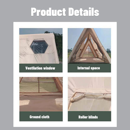 Triangle Inflatable Tent Easy Setup 4 Season 2 Persons Waterproof Windproof Outdoor Tent portable house hiking fishing Good Vibrations
