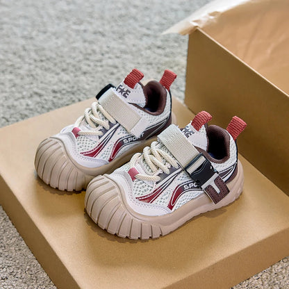 2025 New Fashion Boys Girls Tennis Shoes Toes Capped Comfortable Kids Sneakers Mesh Breathable Children Sports Shoes Trendy Good Vibrations