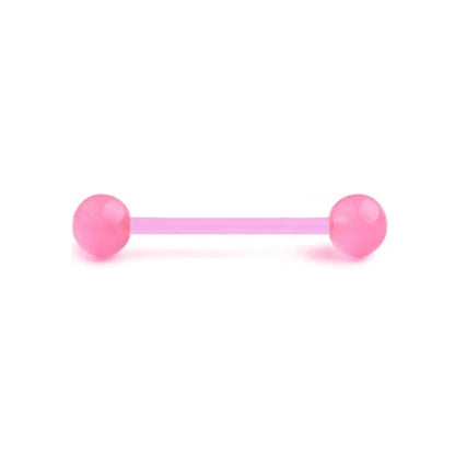 1PCS-4PCS Stainless Steel 14G Tongue Rings Barbell Pink Tongue Barbell Jewelry for Women Piercing Tongue Body Piercing Pink Good Vibrations Adult Super Store