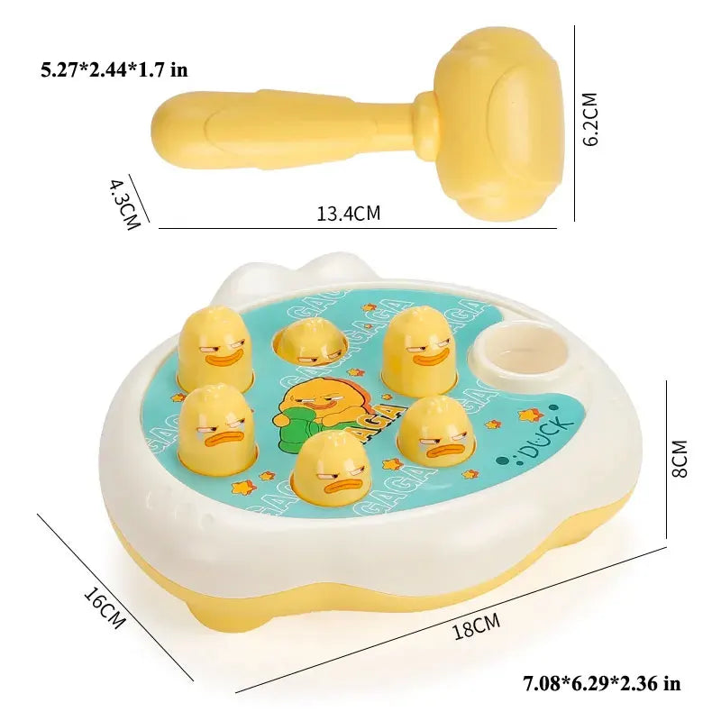 Duck/Frog/Pig Baby Toy Montessori Learning Game Educational Puzzle Gift for 12 24 Months Toddler Boy/Girl with Hammer Good Vibrations