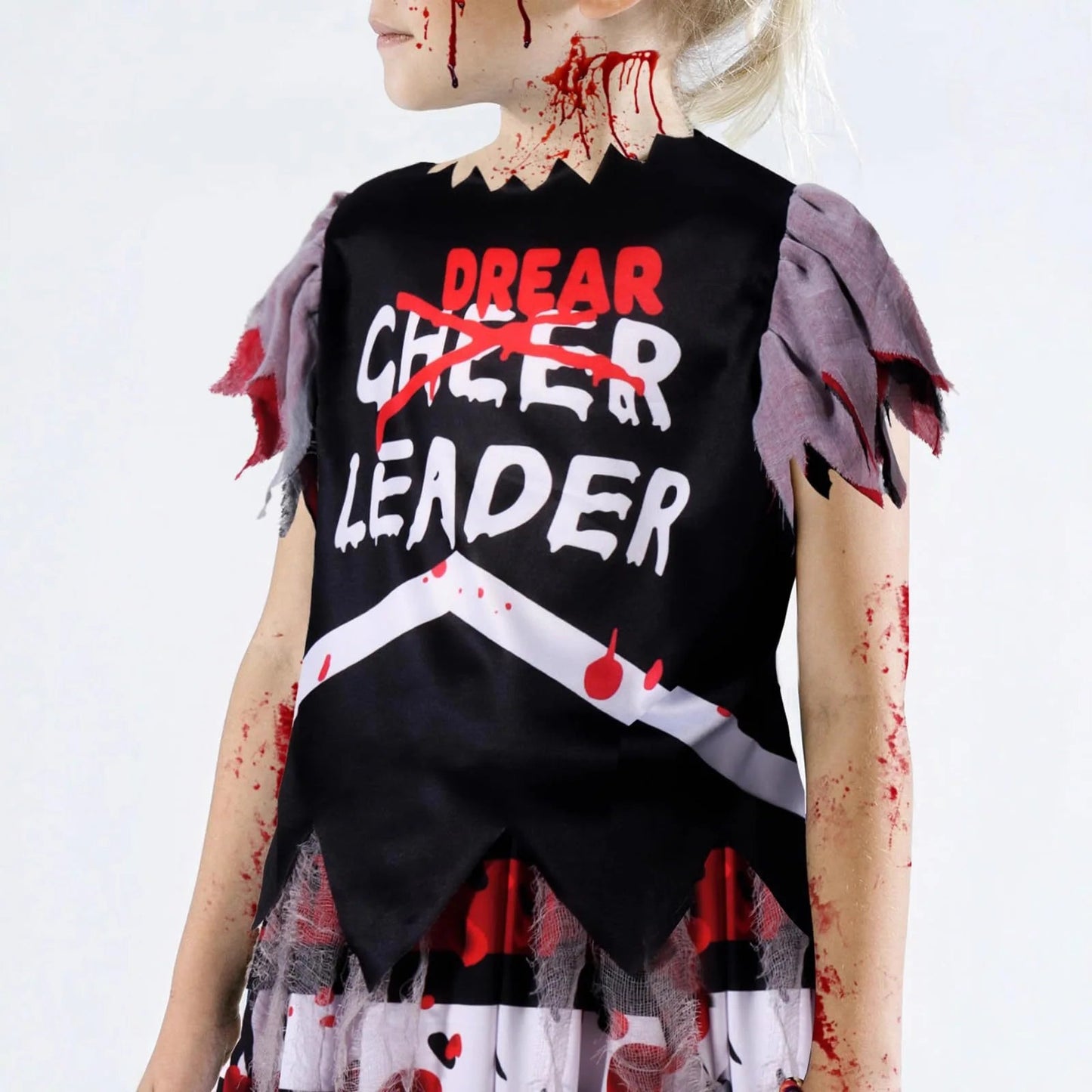 Kids Halloween Horror Costumes Zombie Cheerleading Outfits Halloween Theme Party Uniform Bloodstained Cosplay Fancy Dress Good Vibrations