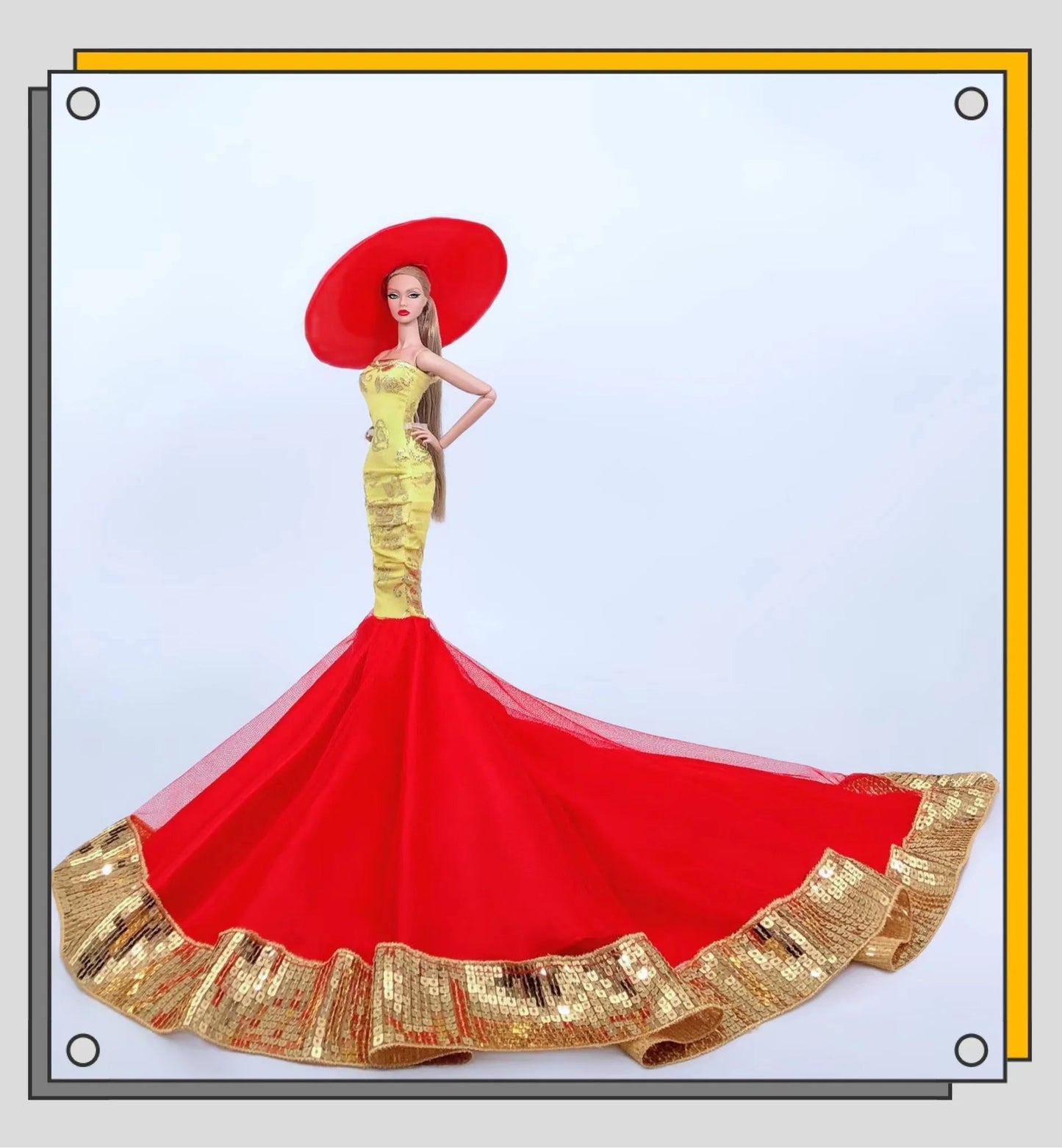 hot Wedding Dress for 30cm bjd Doll Princess Evening Party Clothes Wears Long Dress Outfit Set 30cm 1/6 clothes accessories Good Vibrations