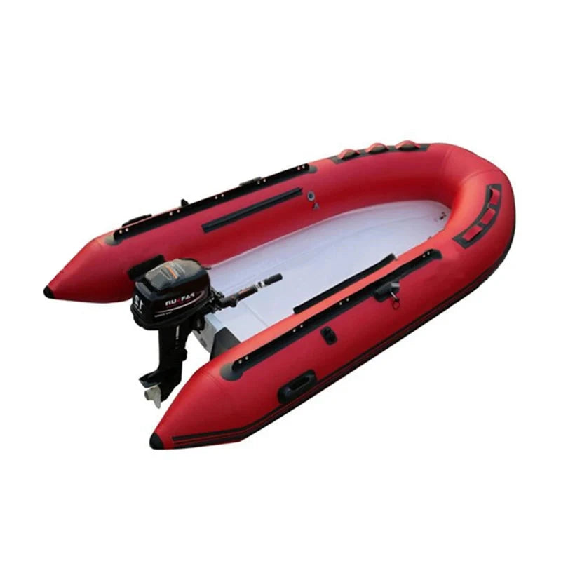 Deep V 16ft Rigid Inflatable 16ft Rib Boat 480 Fiberglass PVC Sport Style Rafting Fishing Boat Lake Outboard Motor Included Good Vibrations