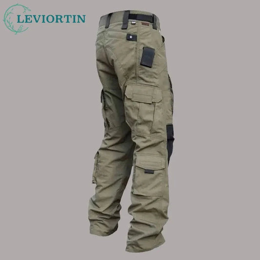 Tactical Pants Men Multi-Pocket Outdoor Cargo Pants Military Combat Trousers Men's Wear-Resistant Hiking Work Trousers Male Good Vibrations