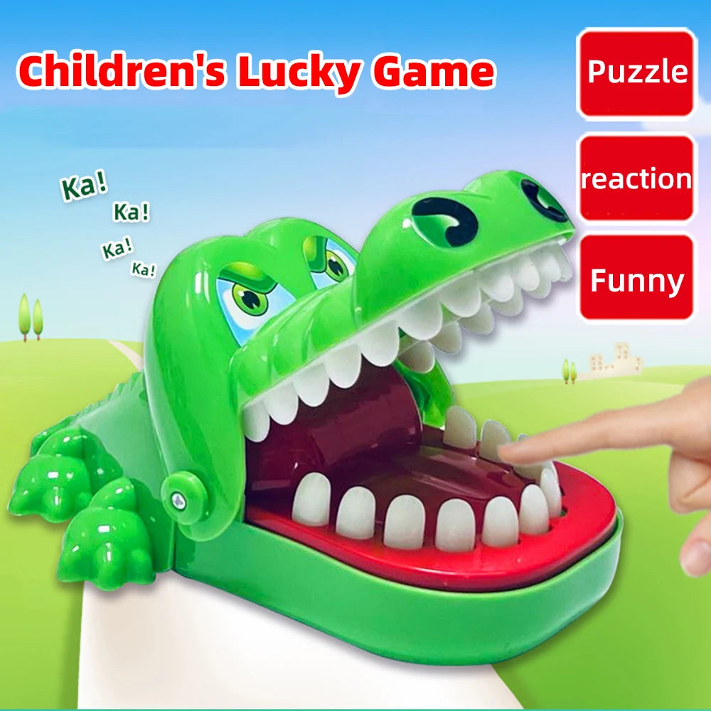 Crocodile Teeth Toys Children's Crocodile Bites Fingers Reaction Training Novelty Children's Lucky Game Trick Decompression Toy Good Vibrations
