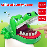 Crocodile Teeth Toys Children's Crocodile Bites Fingers Reaction Training Novelty Children's Lucky Game Trick Decompression Toy Good Vibrations