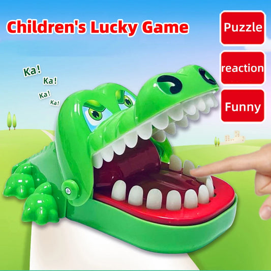 Crocodile Teeth Toys Children's Crocodile Bites Fingers Reaction Training Novelty Children's Lucky Game Trick Decompression Toy Good Vibrations