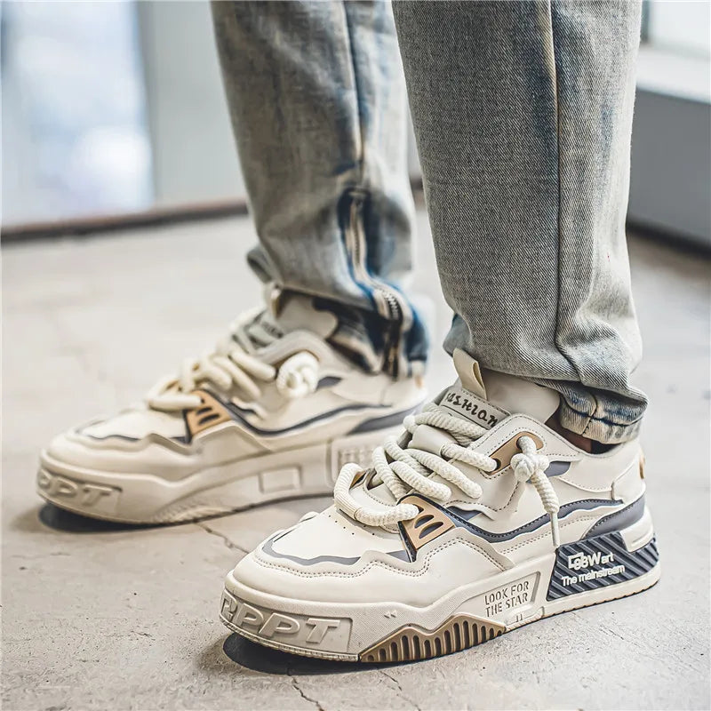 Male Sneakers Shoes For Man Men Shoes Breathable Lightweight Street Fashion Durable Walking Sneaker For Teens Good Vibrations