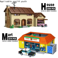 IN stockThe Supermarket House And Kwik E Mart Building Blocks Bricks 16004 16005 Christmas Toy Gift Compatible 71006 71016 Good Vibrations