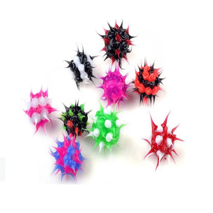 Surgical Steel Vibrating Tongue Ring Tongue Piercing Ring Colorful Rock Personality Rubber Barbell Tongue Ring Bar Body Jewelry Good Vibrations