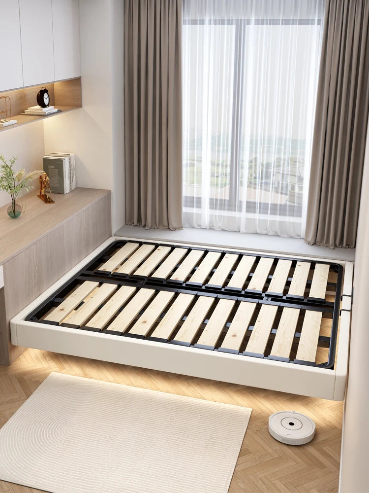 Individual Double Bed Frames Nordic Modern Minimalist Twin Double Bed Bases Wood Sleeping Luxury Cama Queen Size Hotel Furniture Good Vibrations