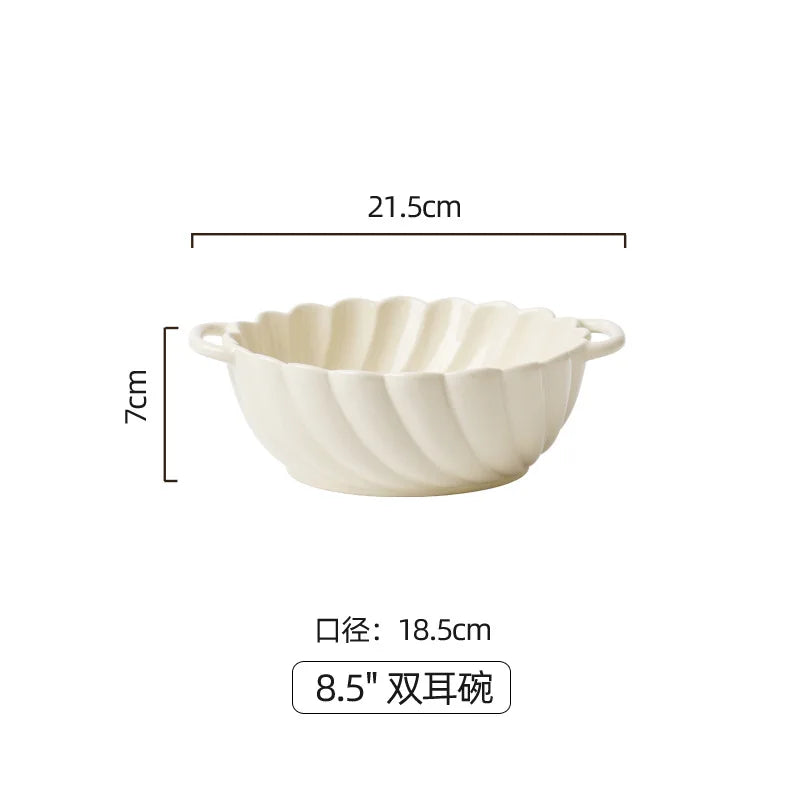 Early Spring Simple Dish Set Home Ins Wind Ceramic Tableware Light Luxury Modern Good Vibrations