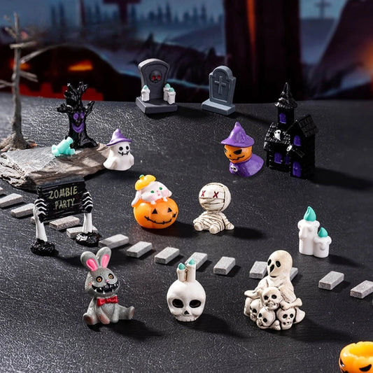 Micro-landscape Halloween decoration accessories mummy skull rabbit magic house ghost pumpkin ornaments  party decoration Good Vibrations