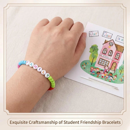 10 Sets Back to School Gifts for StudentInclude Our Class Is a Family Greeting Card andFirst Day of School Bracelet Good Vibrations